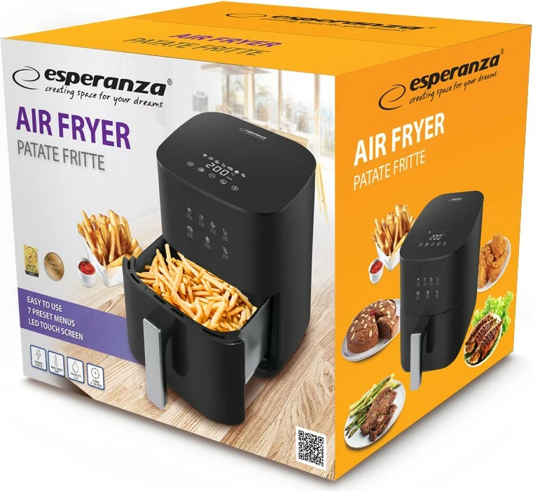 Fritezë pa yndyrë Esperanza Patate Fritte, 3.5L, e zezë