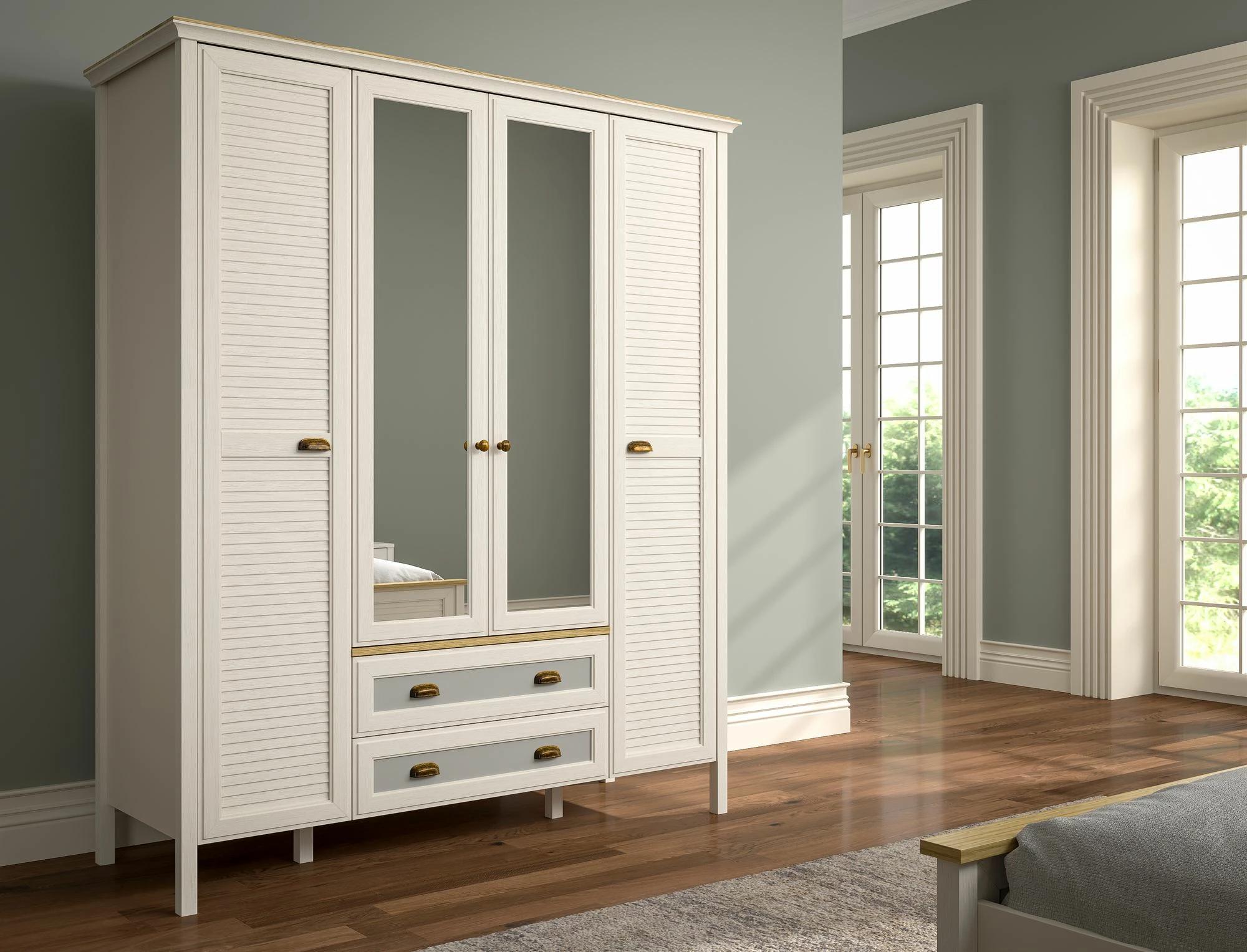 Dollap Skye Decor, FRN-21001, krem, lis, gri