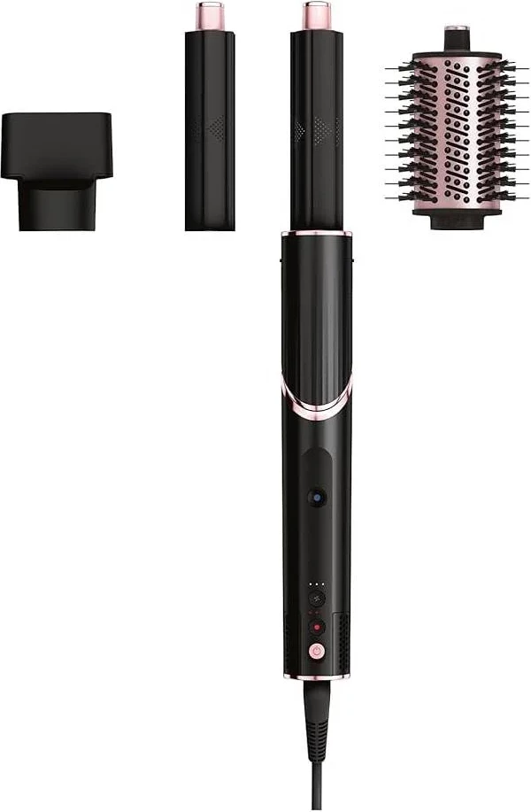 Tharëse flokësh dhe styler 3-në-1, Shark, HD424EU FlexStyle, 1400W, 3 nivele temperaturë, me Auto-Wrap curlers, furçë oval dhe koncentrator, kabllo 2.5m, e zezë