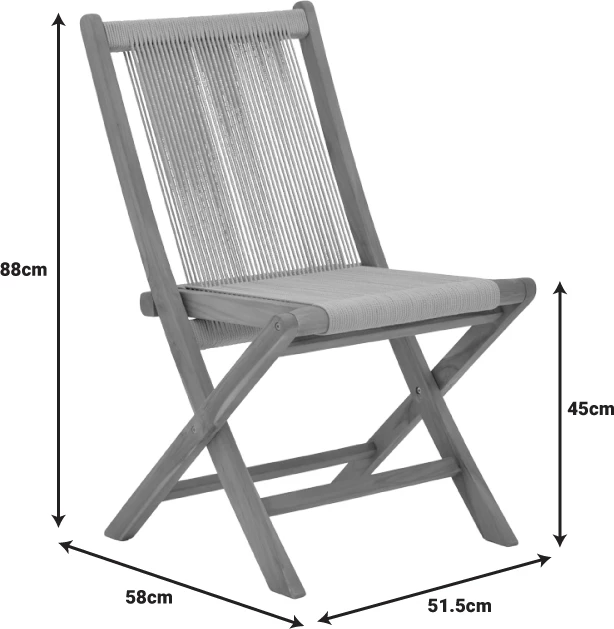 Tavolinë me karrige për terasë Banou-Colen, dru tik natyral, 7 copë, 150x75cm