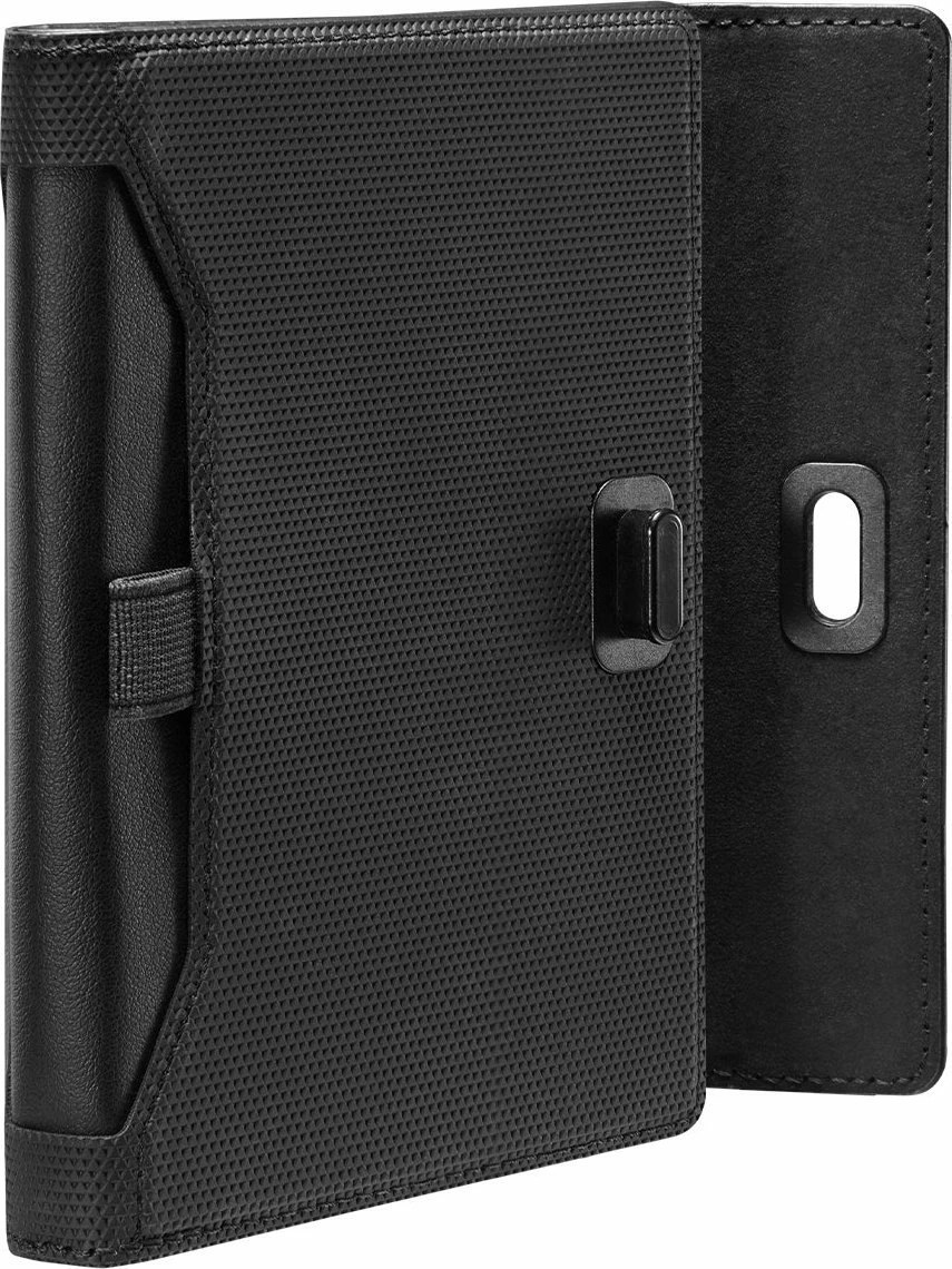 Mbajtës pasaporte Spigen Passport Holder Universal PU lëkurë, e zezë, 1 copë