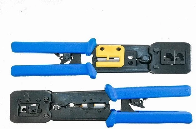 Kërcyes LANBERG zaciskarka wtyków przelotowych, RJ45, RJ12, RJ11, ngjyrë zezë-blu