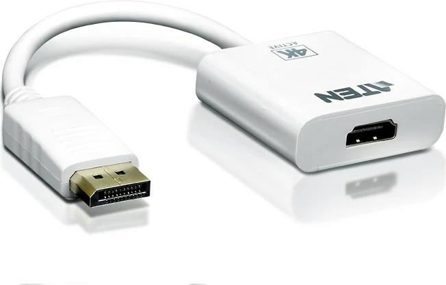 Adapter aktiv ATEN VC986-AT, DisplayPort në HDMI, 4K, Bardhë