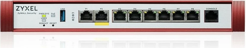 Firewall Zyxel USG Flex 100HP, 3 Gbit/s, 750 Mbit/s, 1500 Mbit/s, 550382.5753 h, IKEv2, IPSec, SSL, Wired