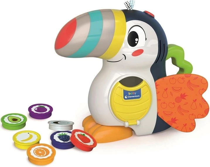 Lodër edukative Clementoni Tukan, Fruits and Colours, për fëmijë të vegjël, shumëngjyrëshe