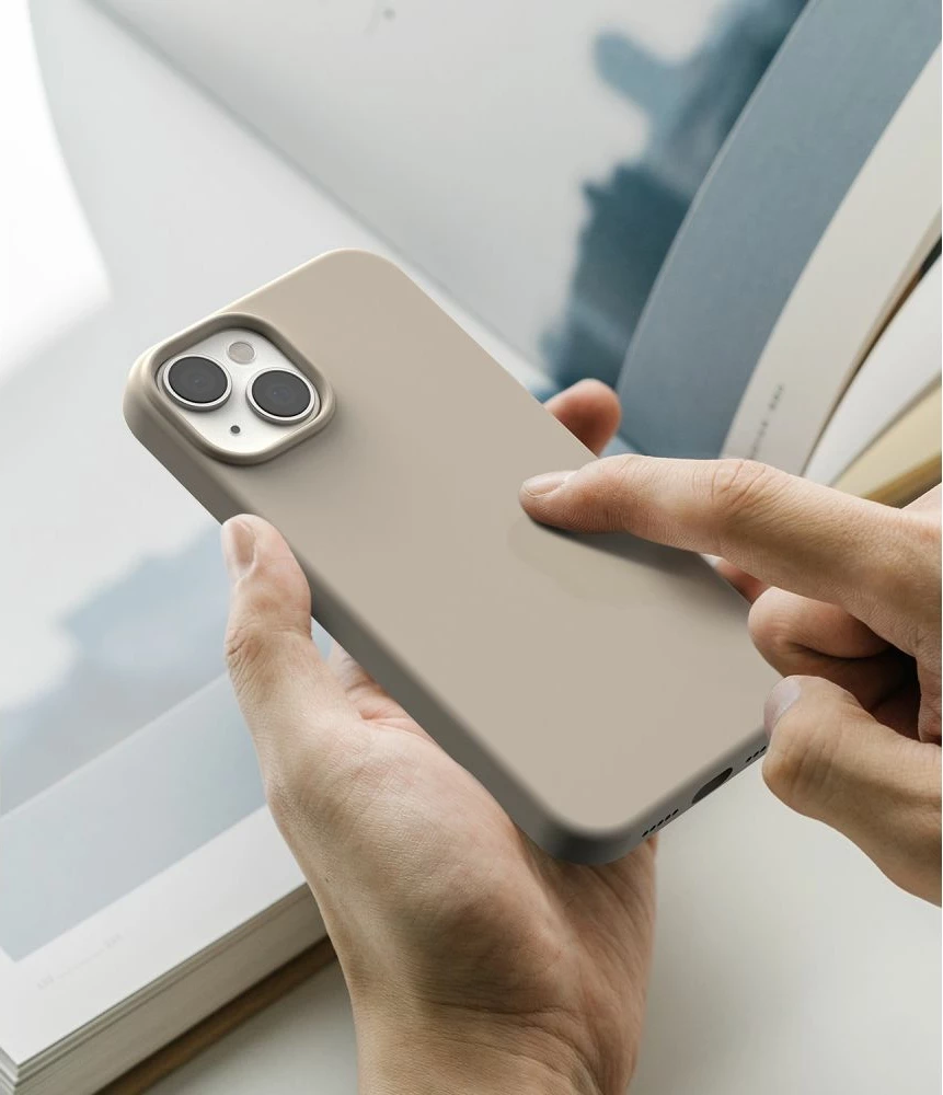 Mbështjellës Ringke për iPhone 14 Plus 6.7", silikon, gri