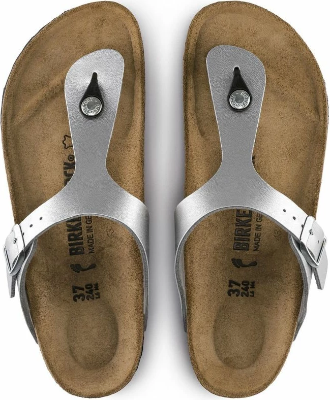 Flip-flop për femra Birkenstock, të argjendta
