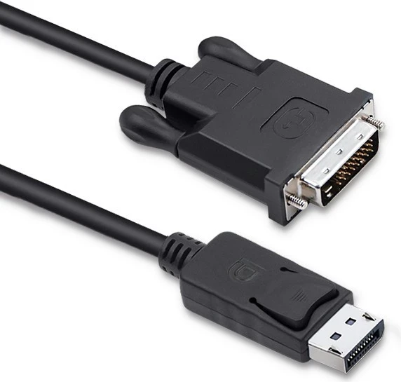 Kabllo Qoltec DisplayPort në DVI, 1.8m, e zezë