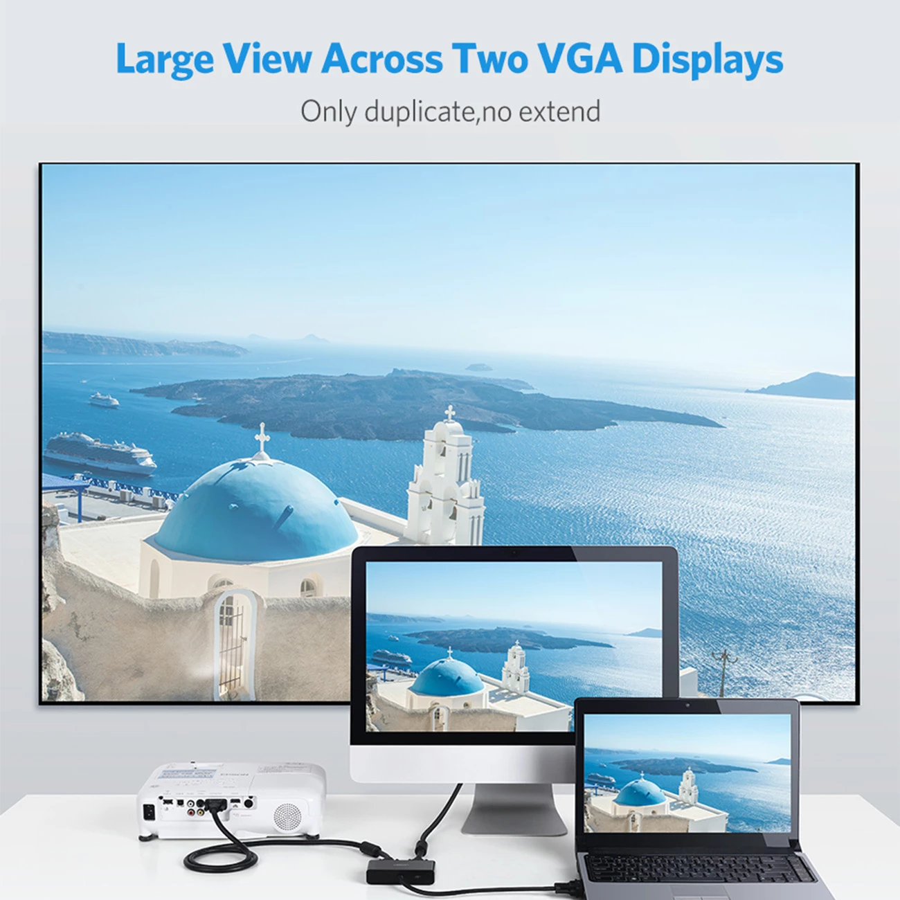 Splitter VGA Ugreen 40254, 1x2, 1920x1440 60Hz, 1m, i zi