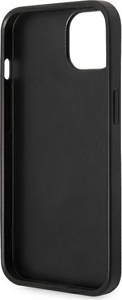 Mbështjellës Karl Lagerfeld KLHCP14SSAPKHG për iPhone 14 6.1", Saffiano Karl's Head Patch, argjend