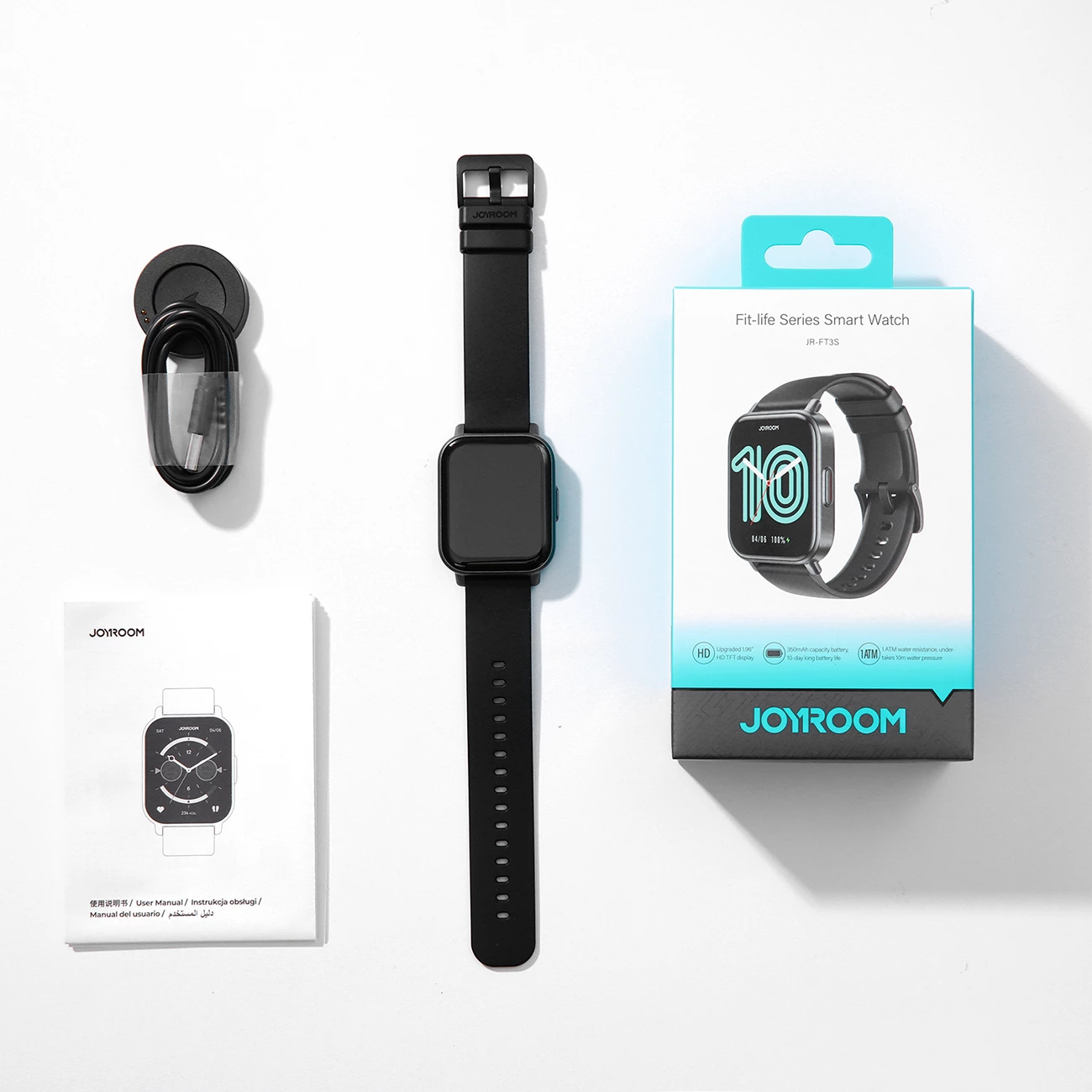 Smartwatch Joyroom Fit-Life JR-FT3S, 1.96", Bluetooth, 340 mAh, Gri