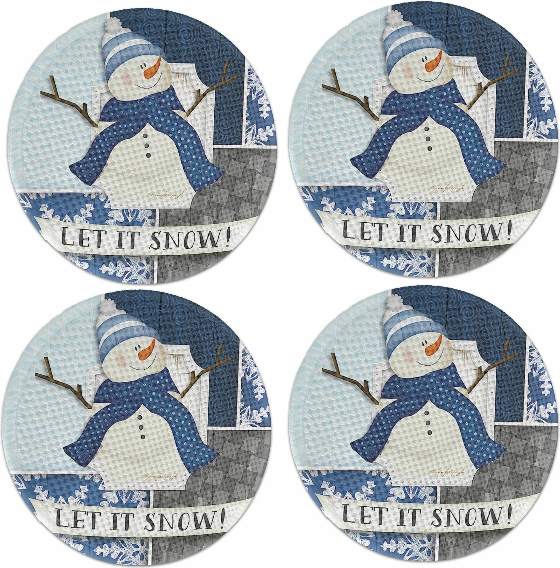 Set 4 copë mbulesa tavoline Hermia Concept, shumëngjyrëshe, 37cm