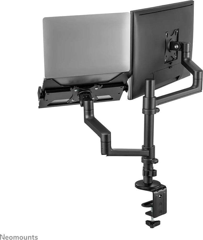 Krah tavoline Neomounts DS20-425BL2 për monitor dhe laptop, 27 inç, rregullim i lartësisë, i zi