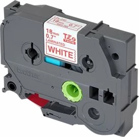 Kasetë etiketuese Brother TZe-242, 18mm, tekst i kuq në të bardhë, 8m