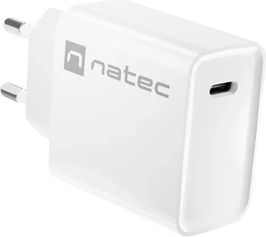 Karikuesi rrjetor NATEC RIBERA USB-C 20W PD, i bardhë