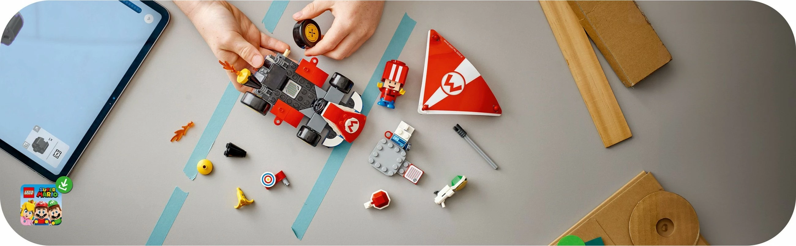 Set ndërtimi LEGO Mario Kart Standard Kart, 174 pjesë, shumëngjyrësh