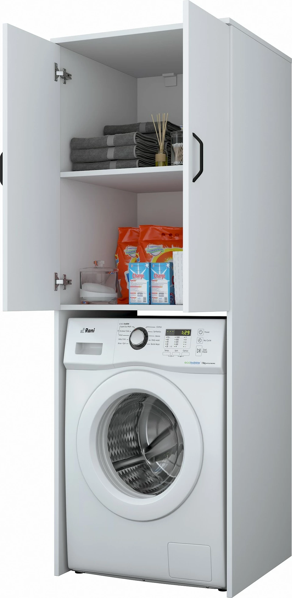 Dollap për lavatriçe, i bardhë, Hanah Home, KD110 - 3192