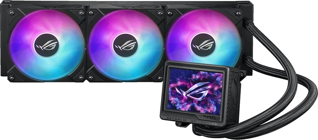 Kasë ftohje me ujë ASUS ROG Ryujin III 360 ARGB Extreme, 3x12 cm, Ekran LCD, Zezë