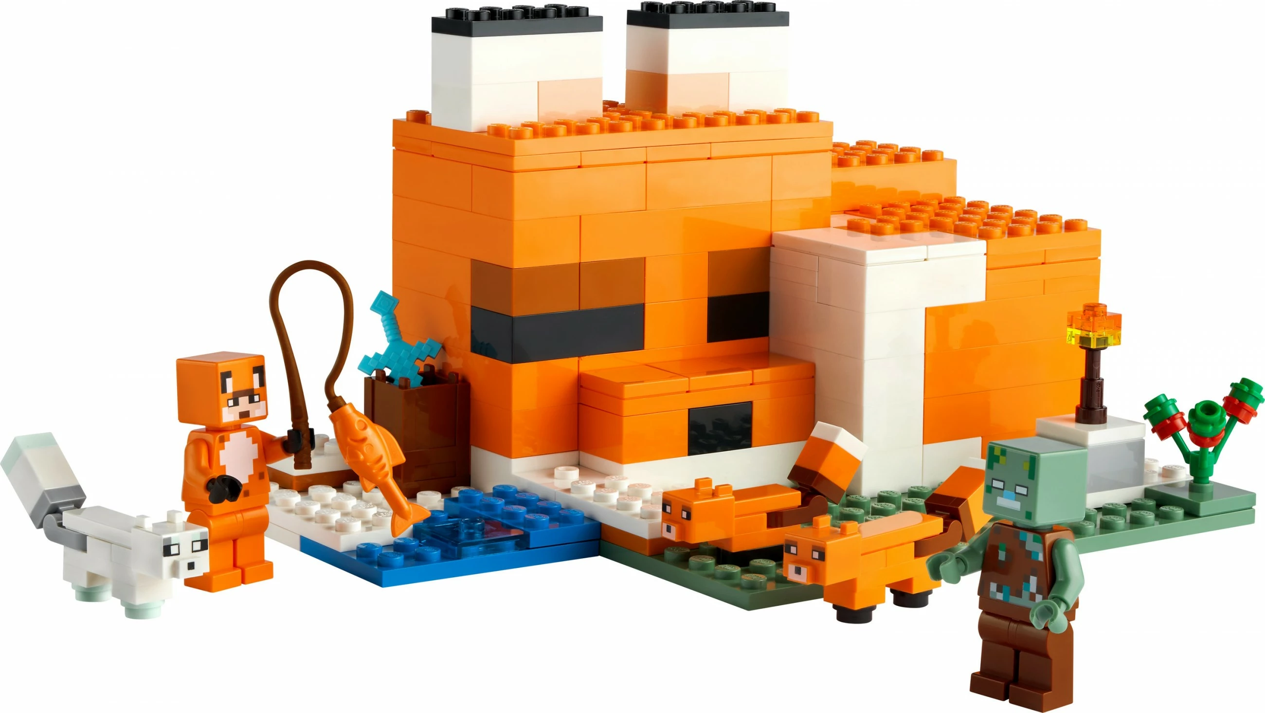 Set ndërtimi LEGO Minecraft The Fox Lodge, 193 pjesë, plastikë, shumëngjyrësh