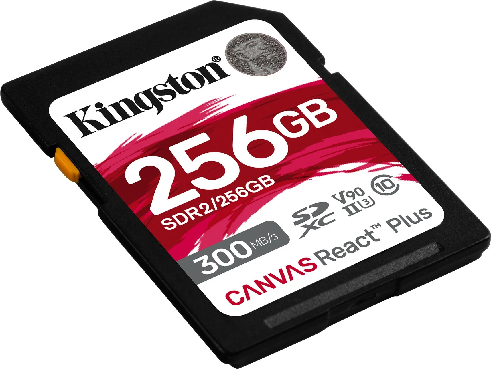 Kartelë SD Kingston Canvas React Plus 256GB, UHS-II, 300R/260W, e zezë