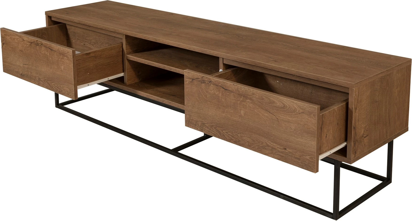 Set mobiljesh për dhomë dite Skye Decor, Laxus Takım 8, ngjyrë arre dhe e zezë