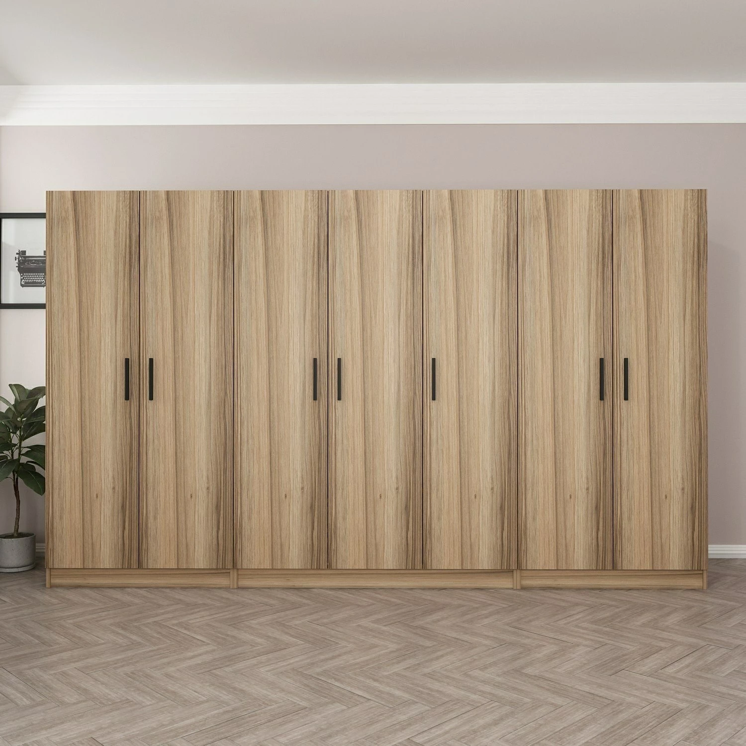 Dollap garderobe Skye Decor, ngjyrë dore, 7632