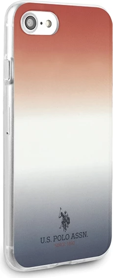 Mbështjellës U.S. Polo Assn. USHCI8TRDGRB për iPhone 7/8/SE 2020/SE 2022/6/6S, Pattern Gradient, kuqe-kaltër