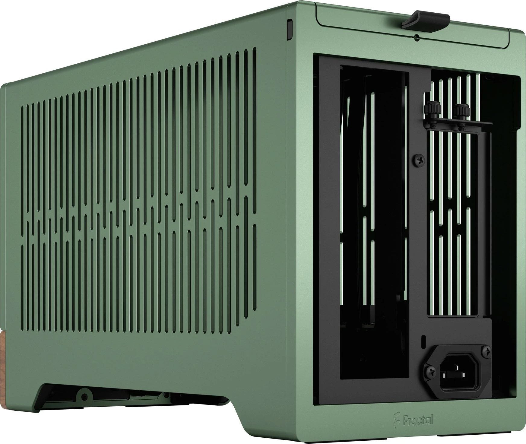 Kasë Fractal Design Terra Mini-ITX, alumini, arrë, jeshile