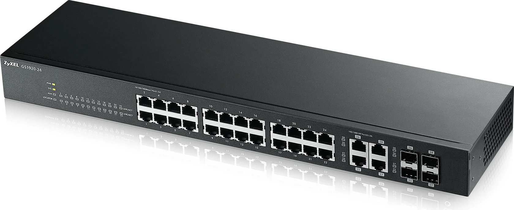 Switch Zyxel GS1920-24V2, Managed, Gigabit Ethernet (10/100/1000), Rack mounting