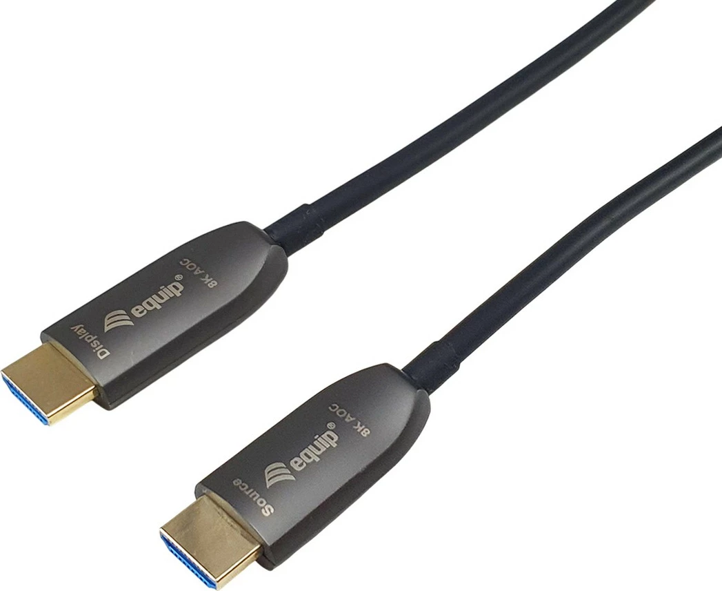 Kabëll HDMI 2.1 Active Optic Armored Equip, 50m, 8K/60Hz, 4K/120Hz, i zi
