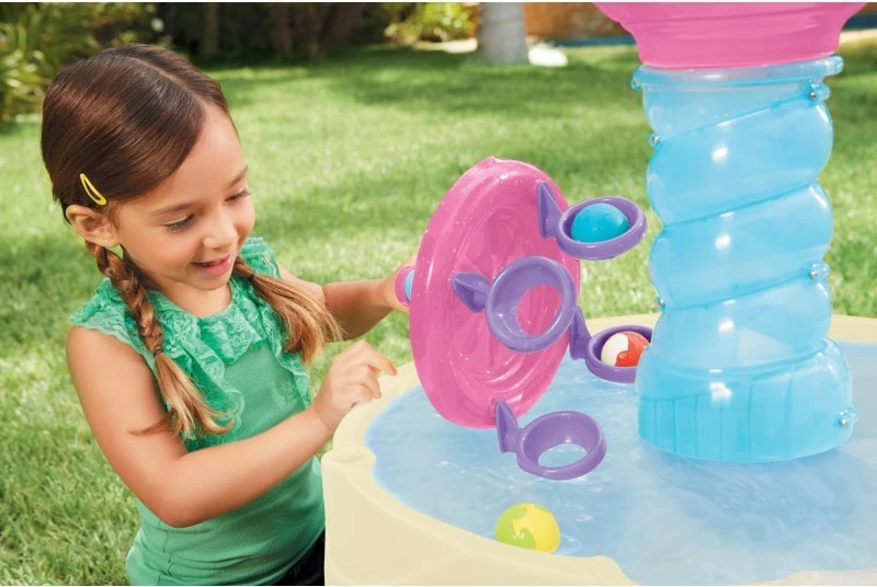 Tavolinë uji Little Tikes Pink Spiral, për vajza, Rozë/Krem/Azure