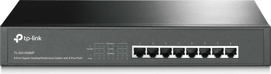 Switch TP-Link TL-SG1008MP, 8-Port Gigabit, PoE, 1U