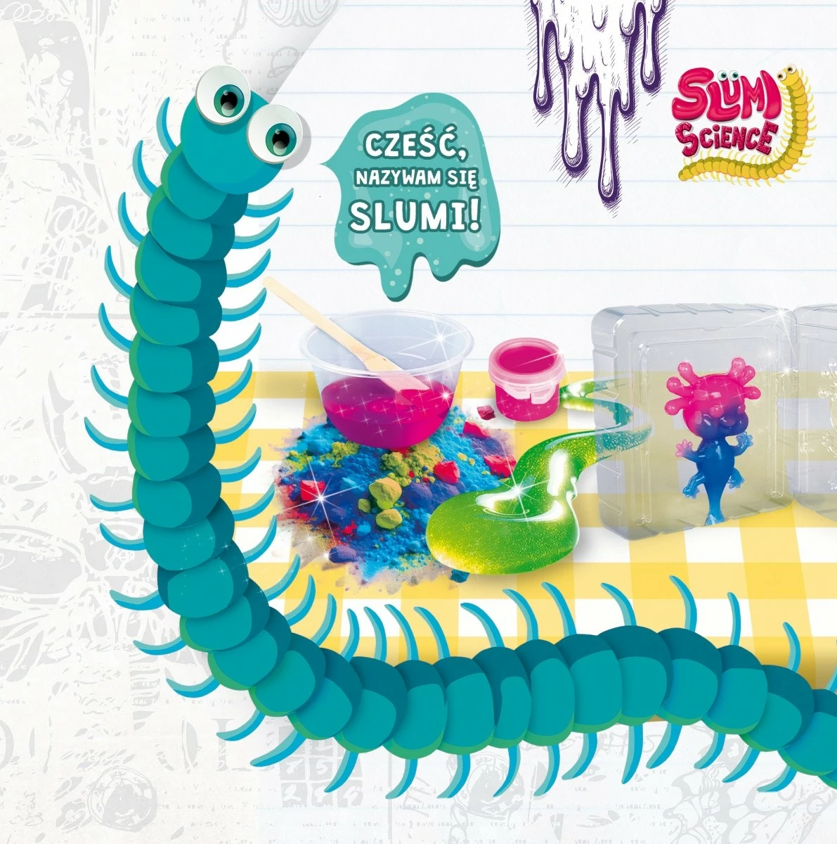 Set lodër kreative Lisciani Slumi Science, Axolotl Squishy, shumëngjyrësh