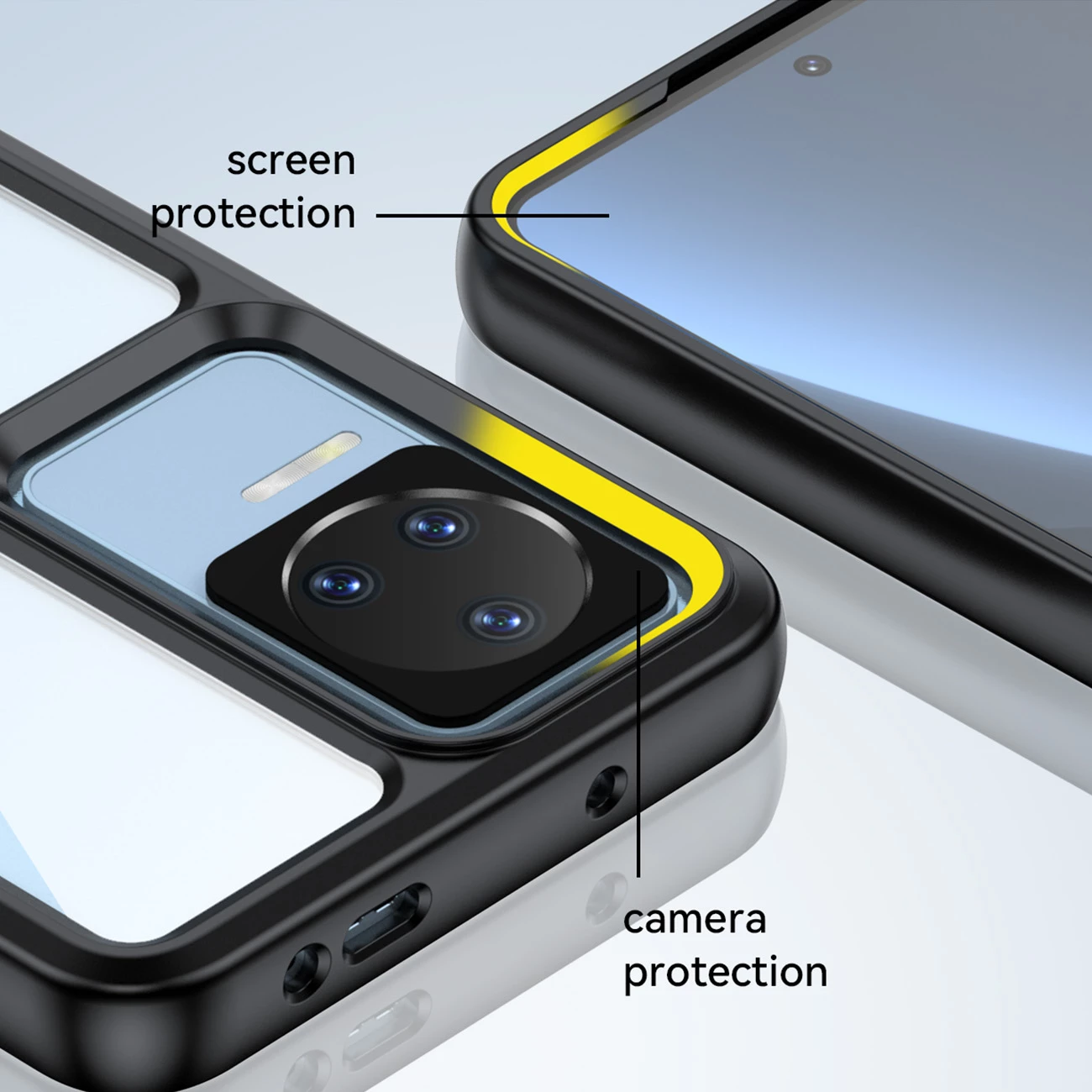 Mbështjellës Hurtel Outer Space Case për Xiaomi Poco F4 5G, i zi