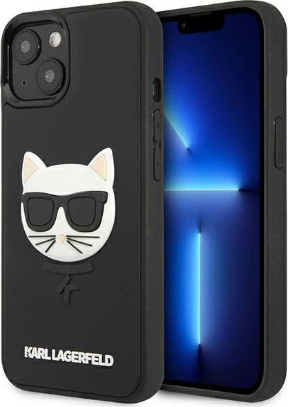 Mbështjellës Karl Lagerfeld Ikonik 3D Rubber për iPhone 13 mini, 5.4", i zi