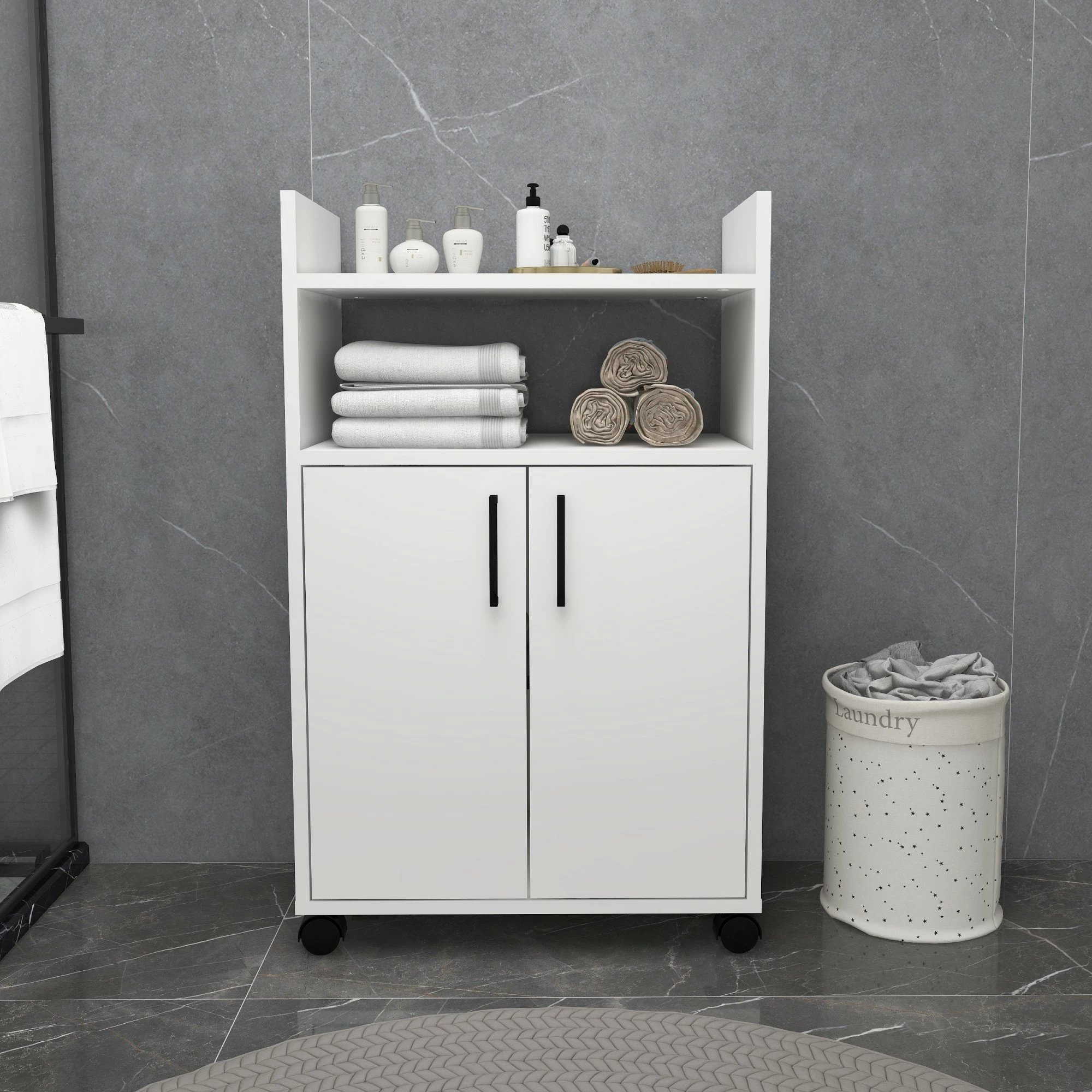 Dollap multifunksional Hanah Home, i bardhë, Tiraks
