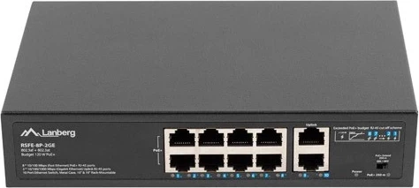 Switch Lanberg RSFE-8P-2GE-120, i zi