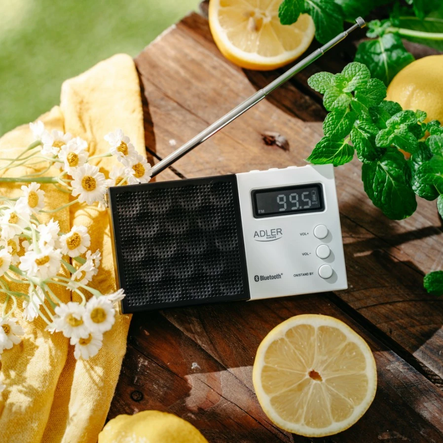 Radio digjitale Adler AD1908 me Bluetooth, USB/SD, e zezë/bardhë