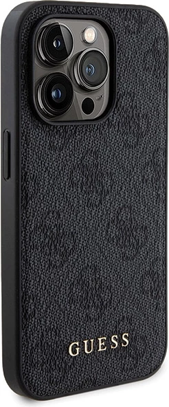 Mbështjellës Guess 4G Metal Logo me powerbank MagSafe 5000mAh për iPhone 14 Pro Max, Zi, Set