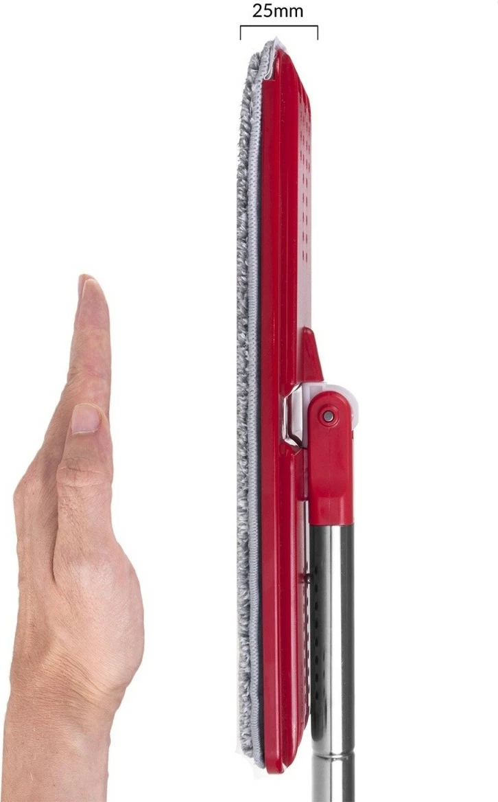 Mop i sheshtë GreenBlue MaxiClean GB850 me kovë dhe shtrydhëse, i kuq