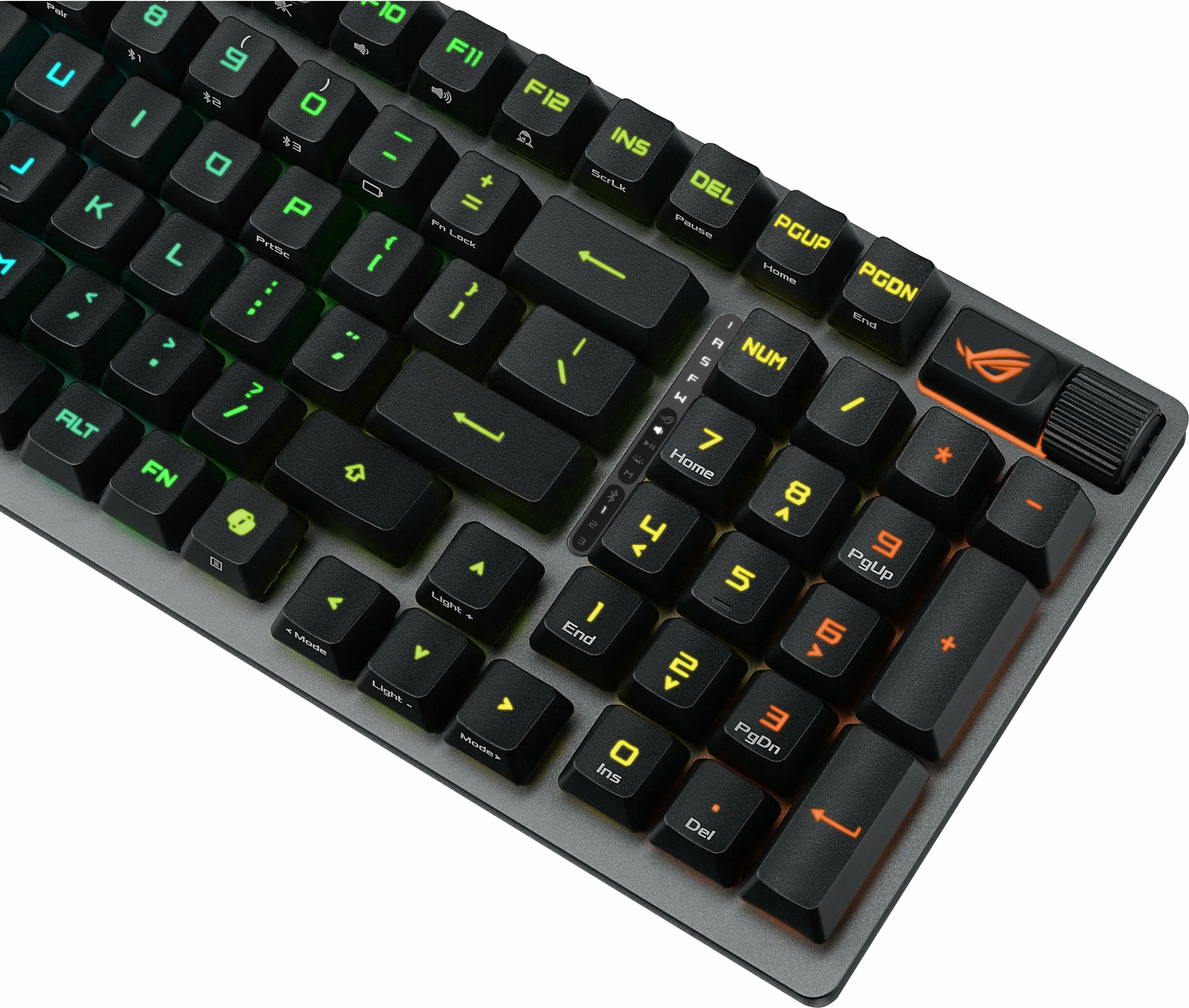 Tastierë gaming ASUS ROG Strix Scope II 96 RX Wireless, 96%, me drita RGB, lidhje USB/RF/Bluetooth, e zezë