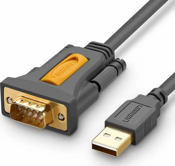 Kabllo adapter USB-A në RS-232 (DB9) Ugreen UGR333 1.5 m, gri