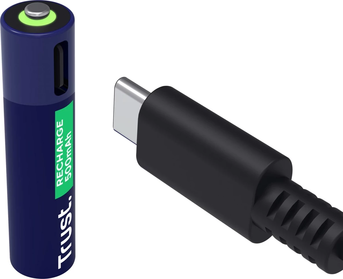 Bateri të rikarikueshme Trust 25585 AAA, 500 mAh, Jeshile, 2 copë