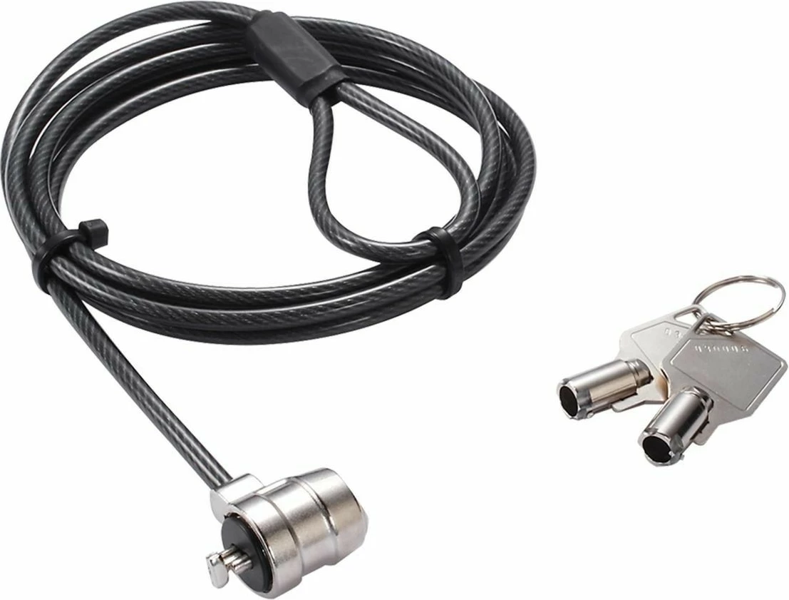 Kabllo sigurie DICOTA Security Cable T-Lock Base, me çelësa, slot 3x7mm