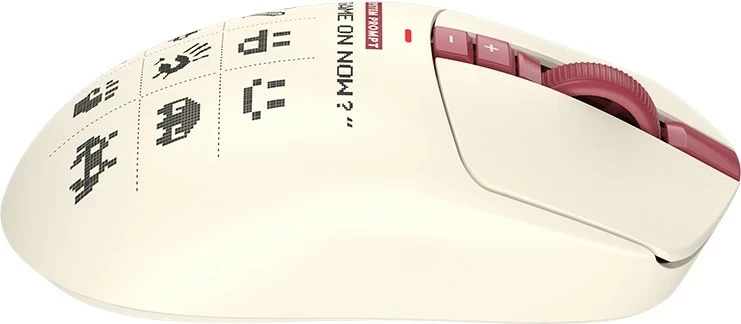 Maus A4-Tech Bloody R72 ULTRA DUO Pixels Red, wireless, RGB, i bardhë