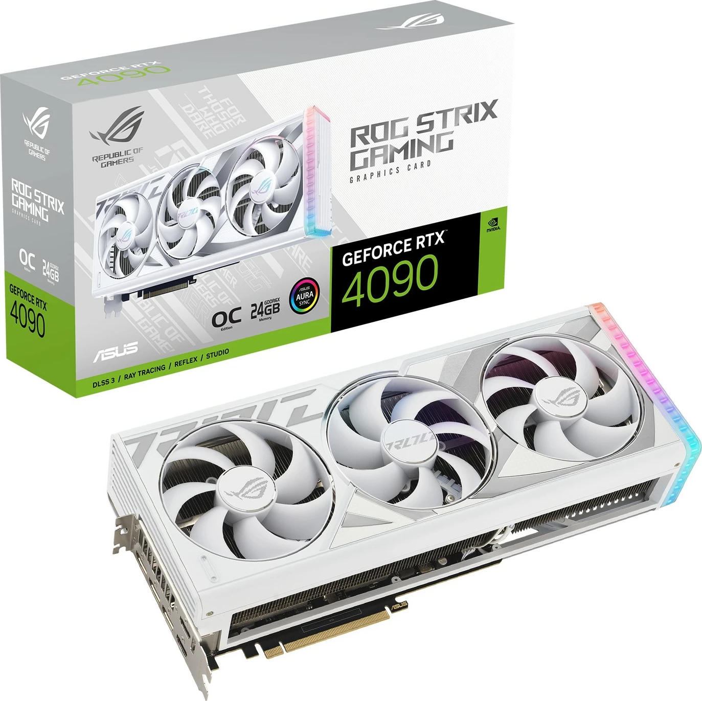 Kartelë grafike ASUS ROG Strix RTX 4090, 24 GB, GDDR6X, e bardhë
