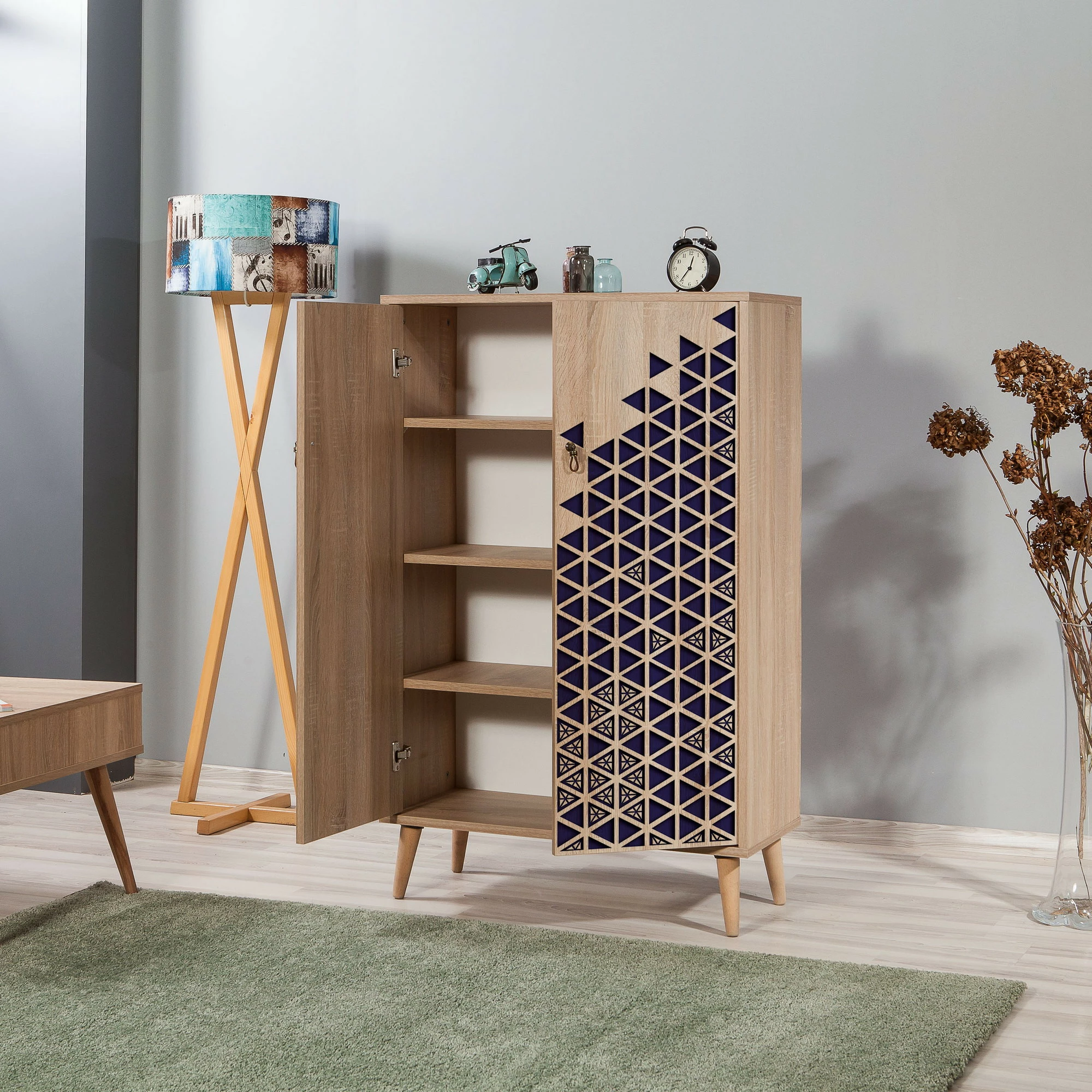 Dollap multifunksional Hanah Home, Multibox - 123, ngjyrë lisi Sonoma