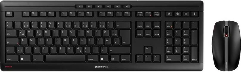 Set tastierë dhe maus Cherry Stream Desktop, Wireless, RF Wireless, QWERTZ, i zi