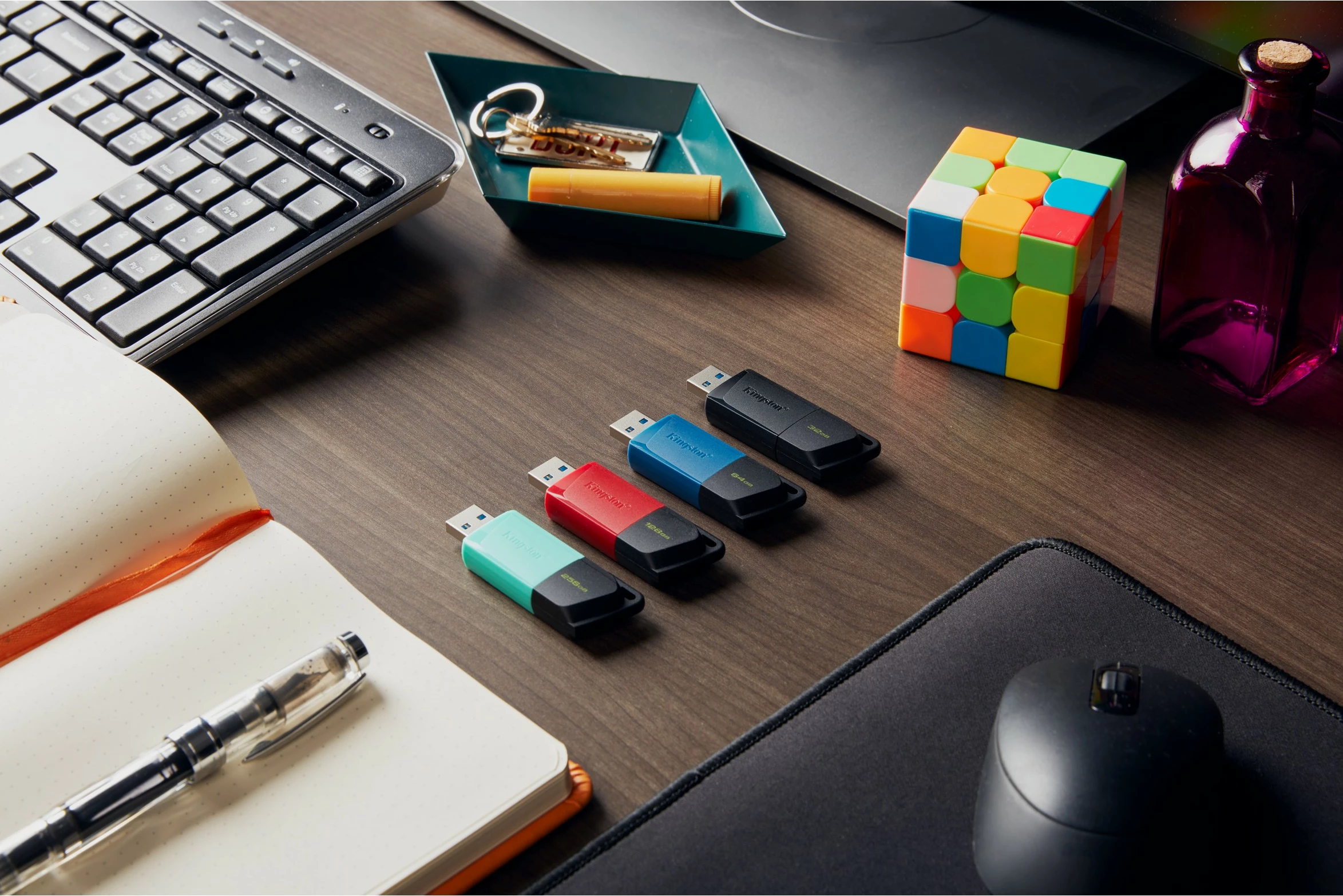 USB Kingston DataTraveler Exodia M 256GB, USB 3.2, zi/turkeze