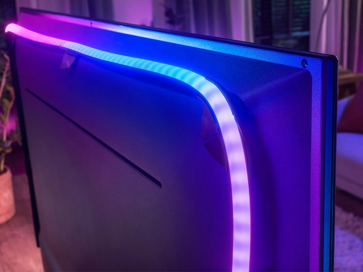 Shirit dritash smart Philips Hue Play Gradient 65 inch, LED, shumëngjyrësh, Bluetooth/Zigbee, silikon, i zi